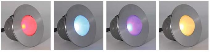 1 * 2W atau 3W IP65 Lampu Langkah LED Tersembunyi Dalam Ruangan 316 SUS Pelat Depan Stainless Steel 0