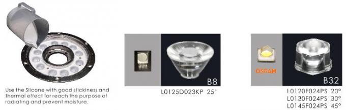 B4TA1257 B4TA1218 12 * 2 W Desain Modern LED Fountain Ring Light, Lampu LED Tahan Air Untuk Air Mancur 1