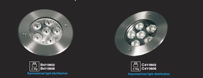 6 * 2W atau 3W 18W Desain Tipe Ramping LED Lampu Kolam Renang Bawah Air Diameter 160mm Untuk Fasilitas Rekreasi 0