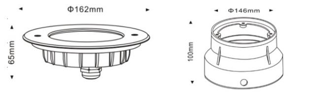 6 * 2W atau 3W 18W Desain Tipe Ramping LED Lampu Kolam Renang Bawah Air Diameter 160mm Untuk Fasilitas Rekreasi 1