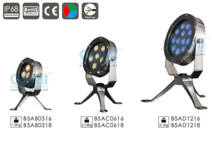 B5AB0316 B5AB0318 3pcs * 2W LED Underwater Spot Light Fixture dengan Braket dan Tripod 360°Angle Adjustable 0