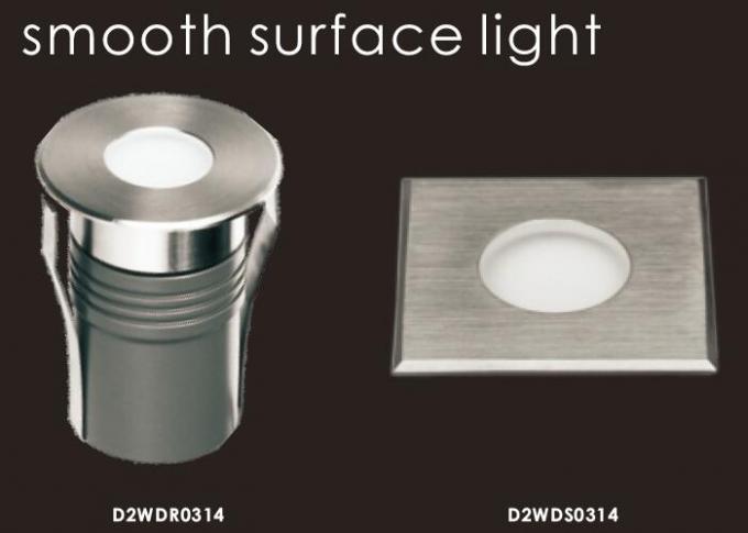 2W / 3W / SMD Smooth Surface Light LED Inground Light dengan Cincin Depan Persegi 0