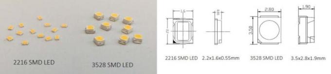 Paket Kecil 2216Lampu Strip LED Fleksibel Dekoratif CRI90 Nilai R9 Tinggi SDCM 1