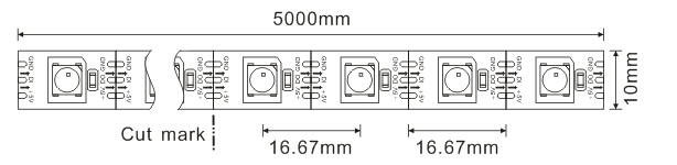 5V WS2812B Lampu Strip LED Digital yang Dapat Diprogram Bertenaga Baterai Untuk Dekorasi Natal 0