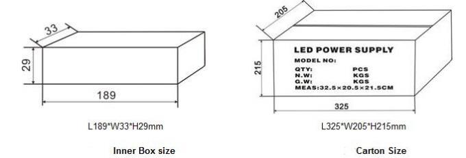 30W IP67 Waterproof LED Power Supply Perumahan Aluminium Ukuran Kecil 170 ~ 250VAC Input 2