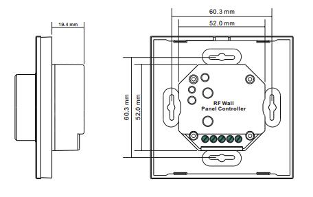 Mode 3V RF Rotary LED Dimmer dengan Sakelar dan Fungsi Peredupan Kecerahan Halus 7