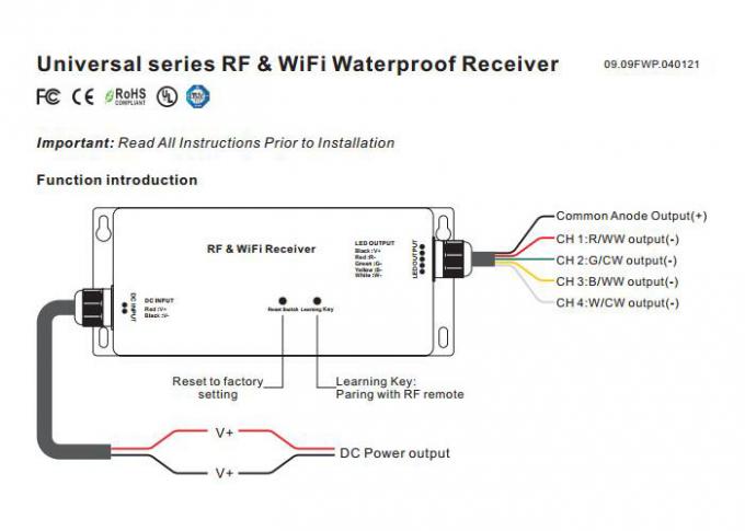 RF & WiFi RGBW LED Controller 4Channels CV atau CC Output Garansi 5 Tahun 0
