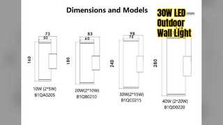 Lampu Dinding LED 30W Penerangan Arsitektur Luar Ruangan