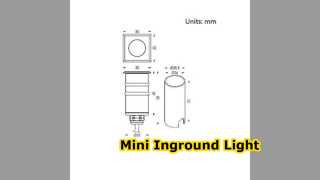 Penutup Persegi Mini Inground Light 12v 24v DC