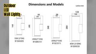 Lampu Dinding LED Luar Ruangan IP65 Dual Up Down