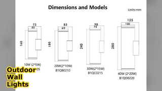 Lampu Dinding LED 20W Pencahayaan Luar Ruangan Naik Turun