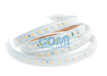 5050 Outdoor IP67 Lampu Strip LED Tegangan Tinggi 84LEDs / M maks 50Meter Per Panjang Jalan
